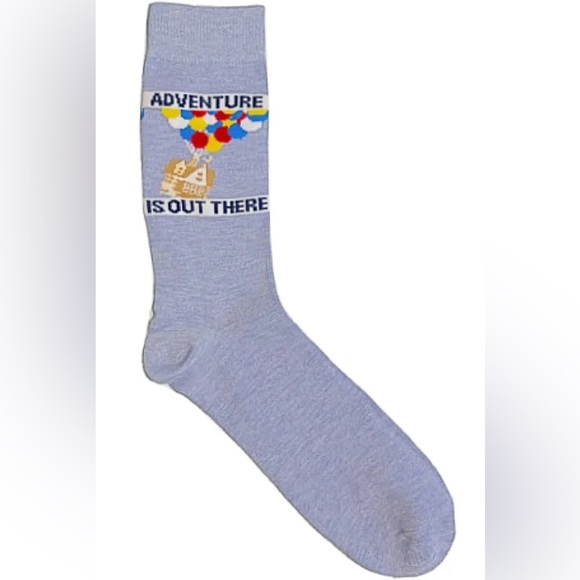 Disney Pixar Up “Adventure Is Out There” Balloons Floating House Crew Socks - Picture 5 of 5
